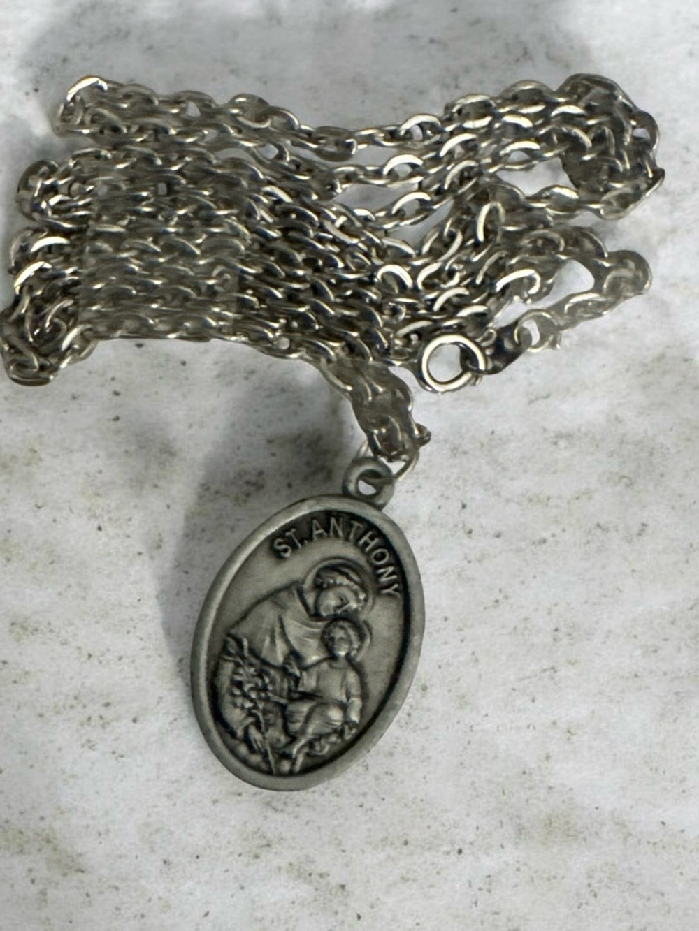 St. Anthony Silver-Tone Medal Necklace